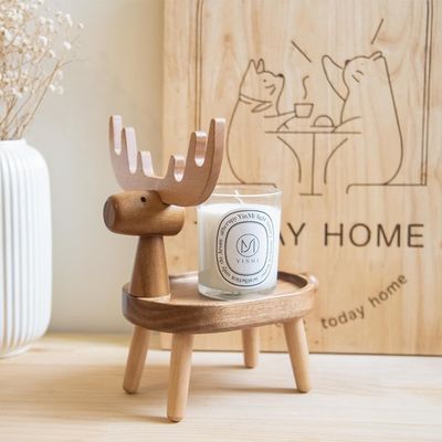 Plateau de chargement en bois décoratif pour la maison avec une forme personnalisée 7,75 "L x 7,75"W x 48,5"H