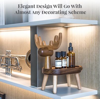 Plateau de chargement en bois décoratif pour la maison avec une forme personnalisée 7,75 "L x 7,75"W x 48,5"H