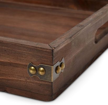 Coupe-blocs service personnalisé 18,5 x 12 pouces grand canapé de café rustique et canapé plateau de service pour la nourriture