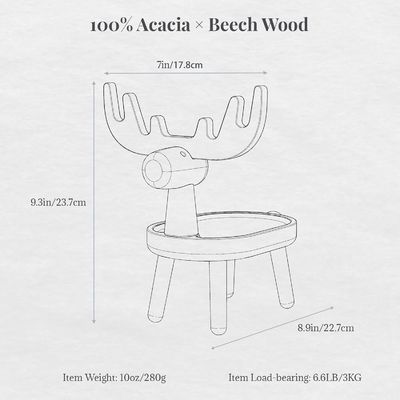 Plateau de chargement en bois décoratif pour la maison avec une forme personnalisée 7,75 "L x 7,75"W x 48,5"H