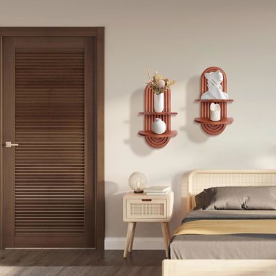 Étagère arc-en-ciel pour le stockage murale et étagères flottantes sur étagère murale en bois