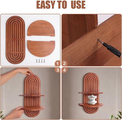 Étagère arc-en-ciel pour le stockage murale et étagères flottantes sur étagère murale en bois