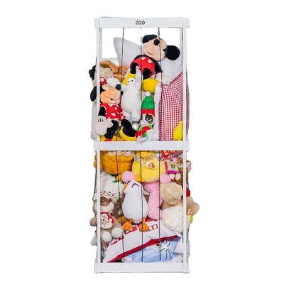 Dispositif de stockage de boules Animal Zoo organisateur de cage Conception fonctionnelle pour le porte-jouets en peluche fourré