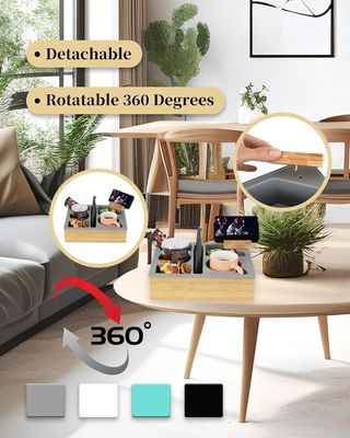 Sofa en bois de bambou étanche organisateur de collations pour l'impression