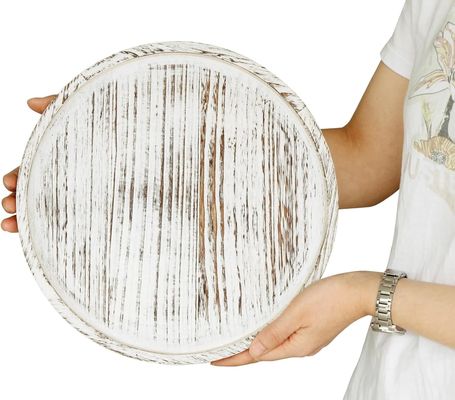 Nombre de niveaux de plateau de table décoratif en bois rustique de 12 pouces unique pour une table à café de ferme