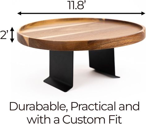 Logo personnalisé plateau de canapé en acacia pour le canapé en bois réglable écologique