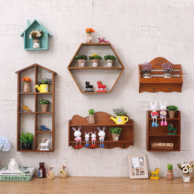 Porte-clés d'étagère en bois personnalisé et organisateur de courrier d'entrée pour montage murale