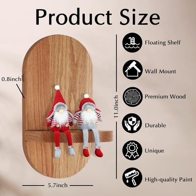 Conception multifonctionnelle des étagères flottantes en bois pour l'affichage du bureau à domicile