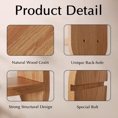 Conception multifonctionnelle des étagères flottantes en bois pour l'affichage du bureau à domicile