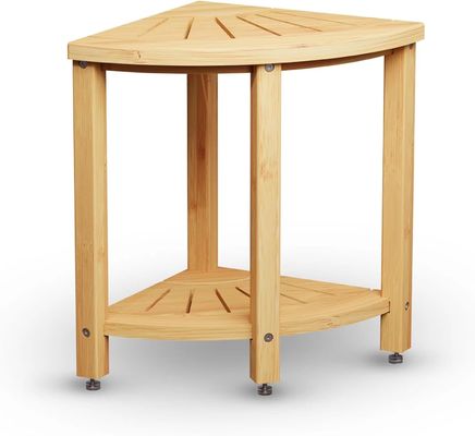 Meubles de salon personnalisés faciles à assembler bambous salle de bain tabouret de douche avec étagère