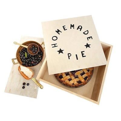Vitalucks Emballage personnalisé de tarte aux pommes Boîte en bois écologique pour cadeaux spéciaux