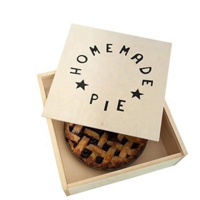 Vitalucks Emballage personnalisé de tarte aux pommes Boîte en bois écologique pour cadeaux spéciaux