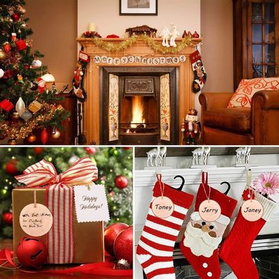 Artisans d'art décoratifs Coaster en bois de 3,5 à 4 pouces en bois naturel non fini avec trou durable