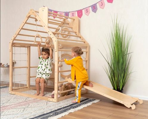 Gymnase mobile pour enfants avec imprimante et accessoires en corde Waldorf en option