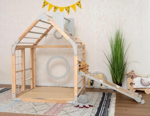 Gymnase mobile pour enfants avec imprimante et accessoires en corde Waldorf en option