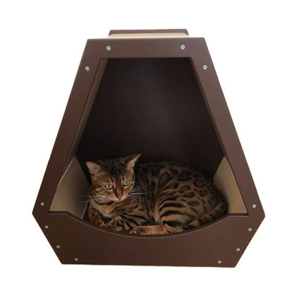 Économisez de l'espace fonction Pet House avec un design en bois moderne et la couleur du bois naturel