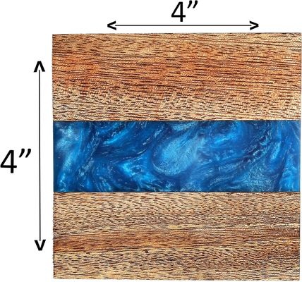 La chaussure de montagne en résine de bois époxy moderne bleu océan avec support Le choix parfait pour toute maison