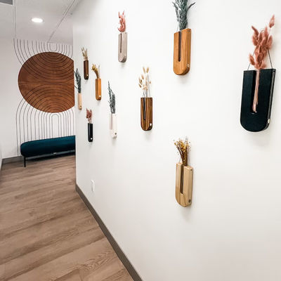 Station de propagation de style de design moderne pour planteur de murs en bois et décoration intérieure