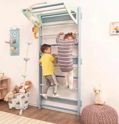 Montessori Gymnase d'escalade pour tout-petits Étapes mobiles pour bébés en grande quantité avec accessoires à corde