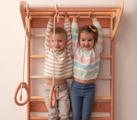 Montessori Gymnase d'escalade pour tout-petits Étapes mobiles pour bébés en grande quantité avec accessoires à corde
