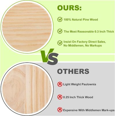 Des sous-vêtements en bois écologique gravé pour la décoration de table