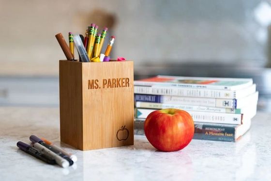 Contenant de boîte pour les stylos et crayons de style en bois moderne