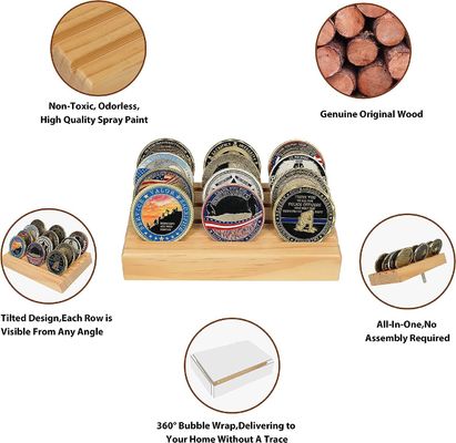 4x6x1 pouces défi militaire porte-monnaie affichage support pour les pièces de taille personnalisée