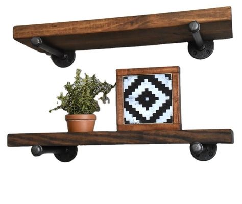 Étagère flottante à l'intérieur Étagère de bois pour micro-ondes Étagère d'affichage rustique