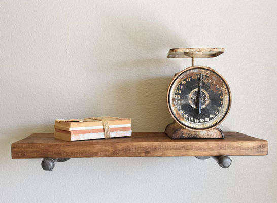 Étagère flottante à l'intérieur Étagère de bois pour micro-ondes Étagère d'affichage rustique