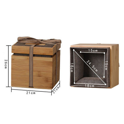 Matériau en bambou ou en bois personnalisé Mat Lamination Impression Gravure Logo bijoux Boîtes cadeaux