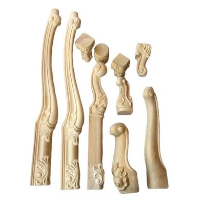 Pieds de meubles en bois massif pour table canapé fauteuil de canapé Pieds en bois brut sculptés non finis