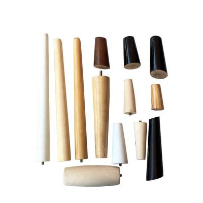 Pieds de meubles en bois massif pour table canapé fauteuil de canapé Pieds en bois brut sculptés non finis