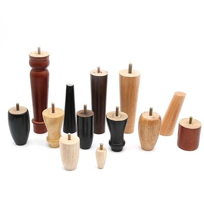 Pieds de meubles en bois massif pour table canapé fauteuil de canapé Pieds en bois brut sculptés non finis