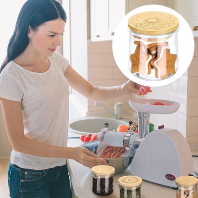 Fresh Style 12 pièces en bois pots de couleur claire pour bougies verre Yogurt Jar Couvercle Couvercles en bois