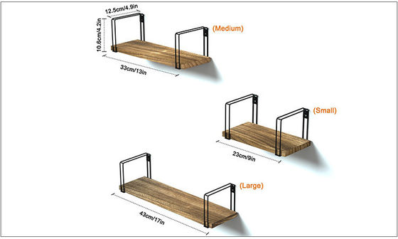 Meubles de salle de séjour Étagère métallique en bois Appareil de cuisine moderne de rangement Économisez de l' espace