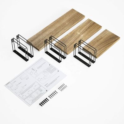 Meubles de salle de séjour Étagère métallique en bois Appareil de cuisine moderne de rangement Économisez de l' espace