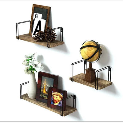 Meubles de salle de séjour Étagère métallique en bois Appareil de cuisine moderne de rangement Économisez de l' espace