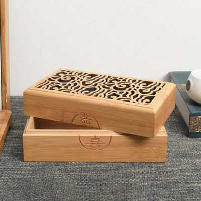 Boîte cadeau en bois de bambou écologique réutilisable en bois massif pour des promotions personnalisées