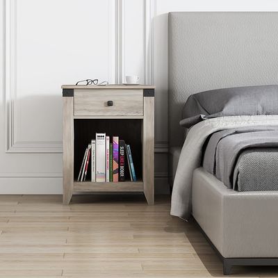 Table de nuit moderne de ferme avec tiroir Table de chevet en bois rustique 16 x 19 x 24 pouces