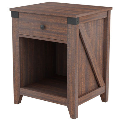 Table de nuit moderne de ferme avec tiroir Table de chevet en bois rustique 16 x 19 x 24 pouces