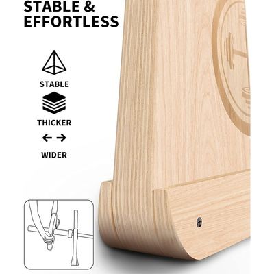 Manche antidérapant en bois pour le levage de poids Bar Stand personnalisé