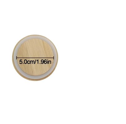 8 Anneaux d'étanchéité en silicone avec des motifs de boho colorés et des couvercles en bambou