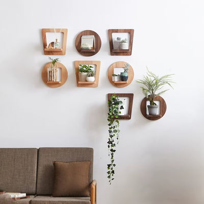 Étagère de plantes d'intérieur étagère de plantes en bois étagère rustique avec logo personnalisé