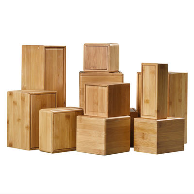 Matériel Structure Bois massif Rectangle fait à la main Knick Knacks bijoux Boîte cadeau en bambou