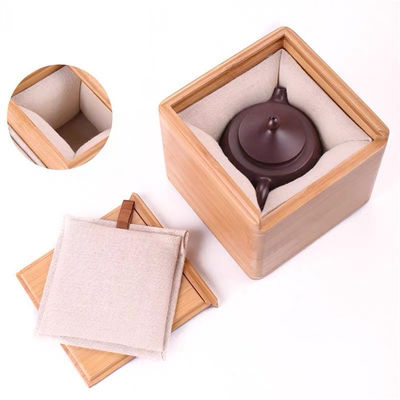 Matériel Structure Bois massif Rectangle fait à la main Knick Knacks bijoux Boîte cadeau en bambou