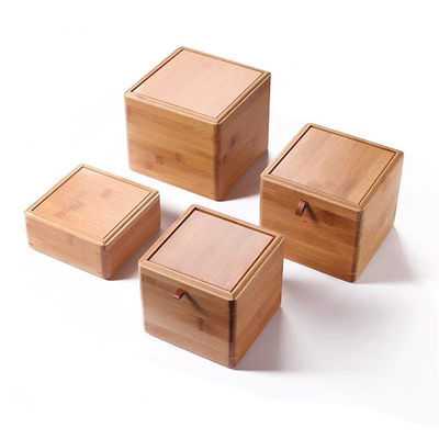 Matériel Structure Bois massif Rectangle fait à la main Knick Knacks bijoux Boîte cadeau en bambou