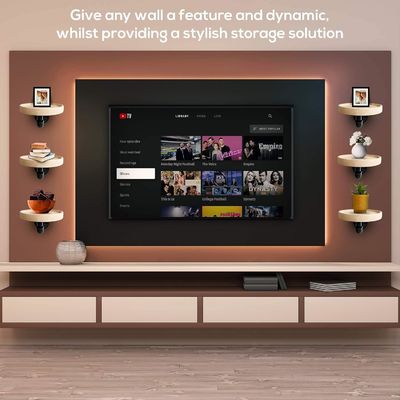 Emballage du courrier N petites étagères flottantes rondes en bois massif pour la décoration des pièces ménagères