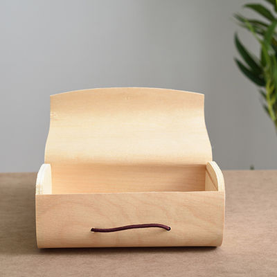 Boîte d'emballage cadeau de taille personnalisée décorative carré vide de Noël en bouleau naturel