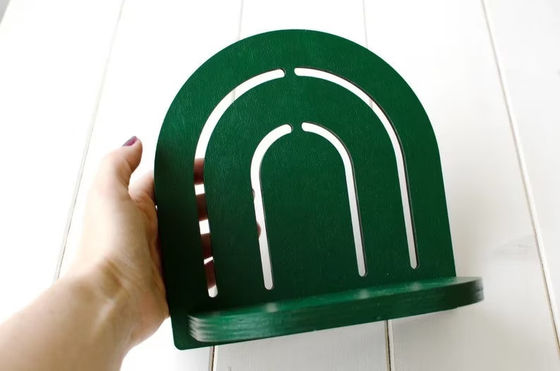 Arc-en-ciel décor suspendu au mur en bois petite étagère d'affichage de plantes pour les meubles de salon