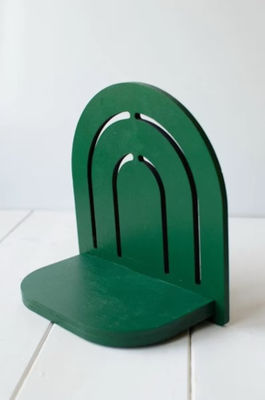 Arc-en-ciel décor suspendu au mur en bois petite étagère d'affichage de plantes pour les meubles de salon